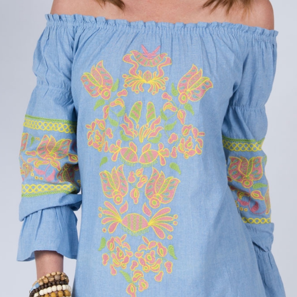 Ivy Jane shift dress with tulip embellishments